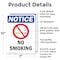 Signmission No Smoking OSHA Notice Sign, Aluminum, 7in W x 10in L, 2PK OS-2PACK-NS-A-710-V-14808 - alternate 6
